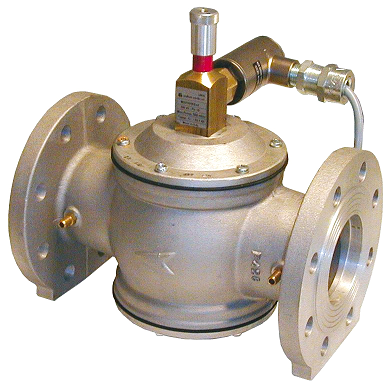 Ventile electromagnetice de gaz, rearmare manuală, racorduri cu flanşe Ventile electromagnetice de gaz, rearmare manuală, racorduri cu flanşe